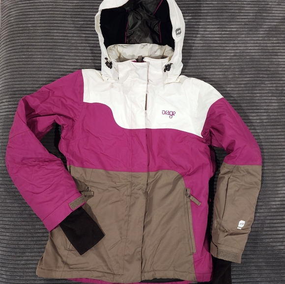 Orage Insulated Ski Jacket Prime 10 Pink Color Block Women's Small Winter - Picture 12 of 12